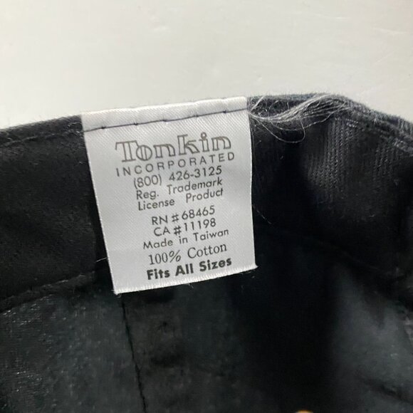 Vintage CAT Caterpillar Patch Snapback Hat Taiwan Black Yellow Cotton - Picture 8 of 8